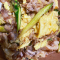 ×ハチ×'s cooksnap of when they made ☆簡単☆ 豚肉とアスパラのマヨたま炒め.