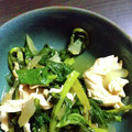 xyzクック's cooksnap of when they made ワインに合う♪大根の葉とササミの炒め物.