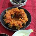 kojyu's cooksnap of when they made トマト味★挽肉と米のサンチュ包みドルマ風.