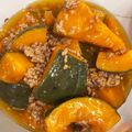 クック6GTG75☆'s cooksnap of when they made 煮るのは5分！南瓜と豚ミンチのそぼろ煮♪.