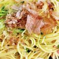 りんりん1212's cooksnap of when they made 豆苗とベーコンの和風パスタ.