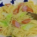 モグタソ's cooksnap of when they made ソーセージとキャベツのパスタ.