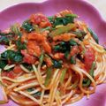 あずまち's cooksnap of when they made 簡単♪ほうれん草とツナのトマトパスタ♡.