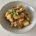 犬Gyami's cooksnap of when they made サバ缶で簡単☆ サバ味噌じゃがマヨバター.