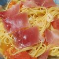 純子50Plus's cooksnap of when they made 生ハムとトマトのレモンペペロンチーノ♪.