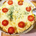 キョウタン's cooksnap of when they made パイ生地不要♪クリスマスに♪豆腐キッシュ.