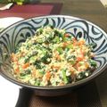 にんじん人's cooksnap of when they made ◆おふくろの味♪大根葉の白和え◆.