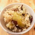アツシの嫁's cooksnap of when they made さつまいもとえのきと舞茸の炊き込みご飯.