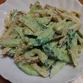 55才のおじさん's cooksnap of when they made 簡単！きゅうりとちくわのおかかマヨ和え♪.