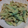 55才のおじさん's cooksnap of when they made 簡単！きゅうりとちくわのおかかマヨ和え♪.