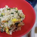 ひっこ's cooksnap of when they made 大根の葉と桜えびのパラパラ炒飯.