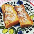 在宅勤務のおじさん's cooksnap of when they made ＊カリカリアーモンドのフレンチトースト＊.