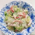 mechakohan's cooksnap of when they made レタスとカニカマのナムル風サラダ.