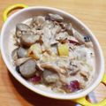 あずまち's cooksnap of when they made 鶏とごぼうのフリカッセ.