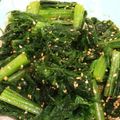 くぅちょこらんたん's cooksnap of when they made 簡単☆ハマる☆わさび菜のナムル.