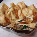 猫柳商店's cooksnap of when they made 油揚げの焼き巾着♡納豆チーズ青じそしらす.