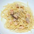 3girlsのまま☆'s cooksnap of when they made 簡単！サーモンのクリームパスタ！.