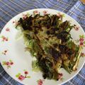 クック49L4Ho☆'s cooksnap of when they made みず菜と海苔のチヂミ.