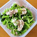 柊＿＿'s cooksnap of when they made 簡単♪わさび菜と豚肉のマヨソテー.
