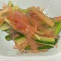 クックUW92JL☆'s cooksnap of when they made 梅水晶のネギきゅうり和え.