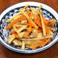 akichou's cooksnap of when they made 鶏もも・油揚げ入りきんぴらごぼう.