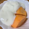 輝夜の姫's cooksnap of when they made 簡単デザート★柿ヨーグルト★.