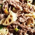 トリノオリンピック☆'s cooksnap of when they made とってもシンプル！牛肉とれんこん塩炒め.
