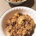 ame-ikuru's cooksnap of when they made 少ない材料でひき肉炒飯！.