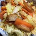 みにー2020's cooksnap of when they made さつま揚げとキャベツのバター醤油炒め.
