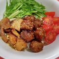クック40IE82☆'s cooksnap of when they made レトルトミートボールでイタリアン丼.
