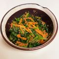 ゴールデン・アメリ's cooksnap of when they made レンジで簡単！ほうれん草と人参の胡麻和え.