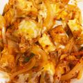 Nyaones's cooksnap of when they made 厚揚げ豆腐とキムチのやみつきチーズ焼き.