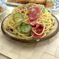 だりりラブ's cooksnap of when they made 生ハムでサラスパ！.