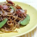 もすろー's cooksnap of when they made スナップエンドウとベーコンのパスタ.