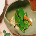 yesmama's cooksnap of when they made 時短！絹さやとちくわの♬柚子胡椒和え.