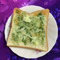 ankotetu's cooksnap of when they made アオサと粉チーズのトースト.