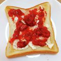 ＊なぁ＊'s cooksnap of when they made ストロベリーチーズケーキ風トースト♪.