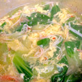 クックユナのバァバ's cooksnap of when they made ちんげんさいとカニカマの中華スープ.