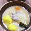 そらてんママ's cooksnap of when they made カボチャのおから団子でほっこり味噌汁.