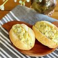マルんちの丸顔's cooksnap of when they made *辛子高菜*と茹で卵のサンドイッチ.