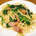 vabochan's cooksnap of when they made 簡単ほうれん草とウインナーのパスタ.