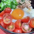 クック40IE82☆'s cooksnap of when they made ながいも、オクラのツナあえ丼.