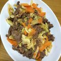 ☆hiroppy☆'s cooksnap of when they made 野菜たっぷり♪牛バラ肉の焼き肉のタレ炒め.