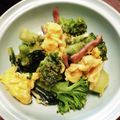 ばたみそーぱん☆'s cooksnap of when they made ベーコンとブロッコリーとしめじの玉子炒め.