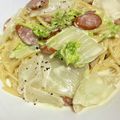 Halcandy51's cooksnap of when they made 簡単♪白菜とウインナーの生クリームパスタ.