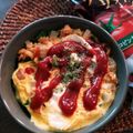 ふか谷's cooksnap of when they made トマトジュースで！オートミールオムライス.