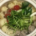 オジカズ's cooksnap of when they made タコ入り鶏団子とカリフラワーの鍋.
