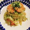 miya☆miki's cooksnap of when they made ★大葉と海老のジェノバ風パスタ.