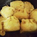 myumyu06's cooksnap of when they made 油揚げの肉詰め巾着＊.