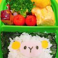 S＊mama♡'s cooksnap of when they made ちょこんと♪ふわふわ羊ちゃん＊キャラ弁.